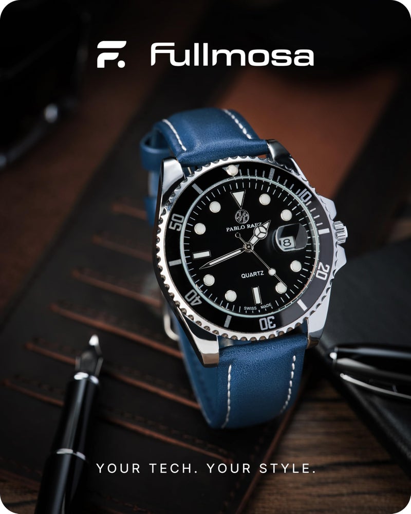 Fullmosa Watch Band, Quick Release Leather Watch Strap for Men Women, Replacement Bands Width 14mm 16mm 18mm 19mm 20mm 21mm 22mm 24mm - Image 2